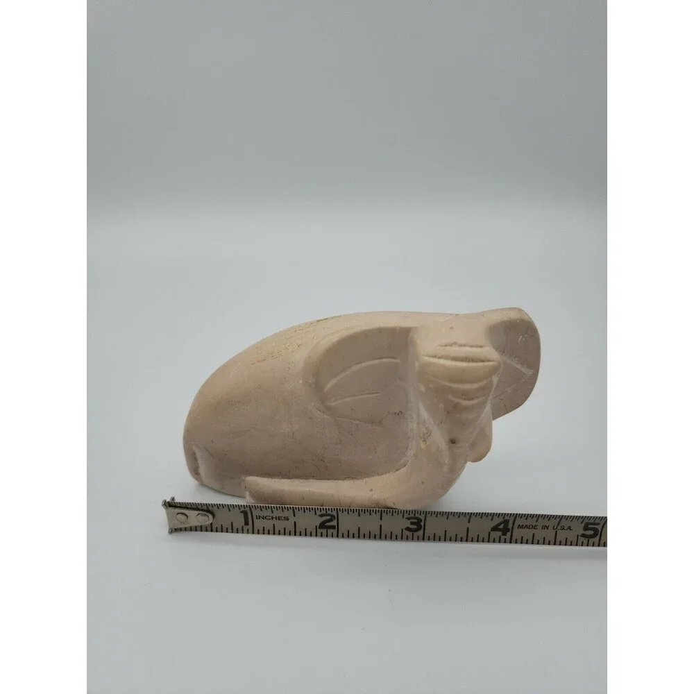 Elephant Vintage HAND CARVED STONE KENYA Figure Genuine Besmo Products